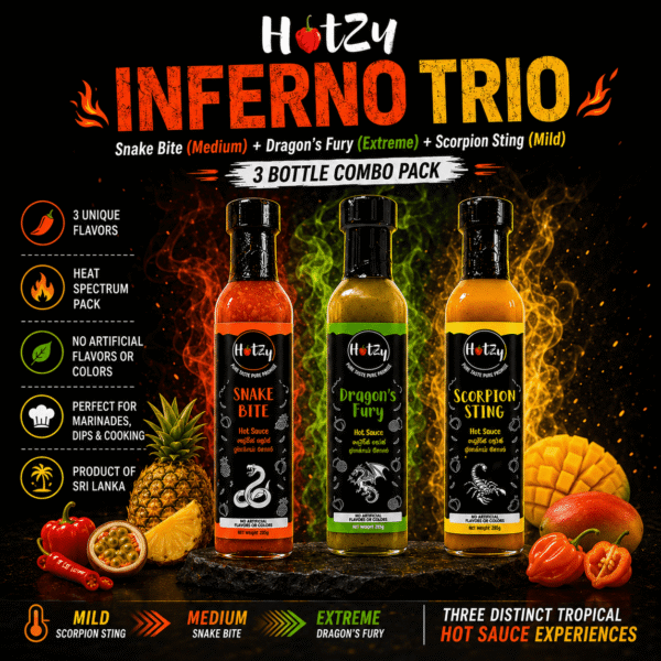 HOTZY INFERNO TRIO HOT SAUCE - IMPACT WORLDEX - 01 1 HOTZY INFERNO TRIO HOT SAUCE - IMPACT WORLDEX - 01 1
