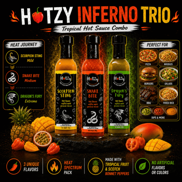 HOTZY INFERNO TRIO HOT SAUCE - IMPACT WORLDEX - 03 1